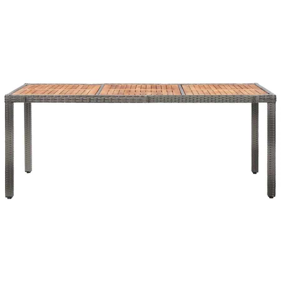 Ensemble à manger d'extérieur 9pcs coussins Résine tressée Gris - 3
