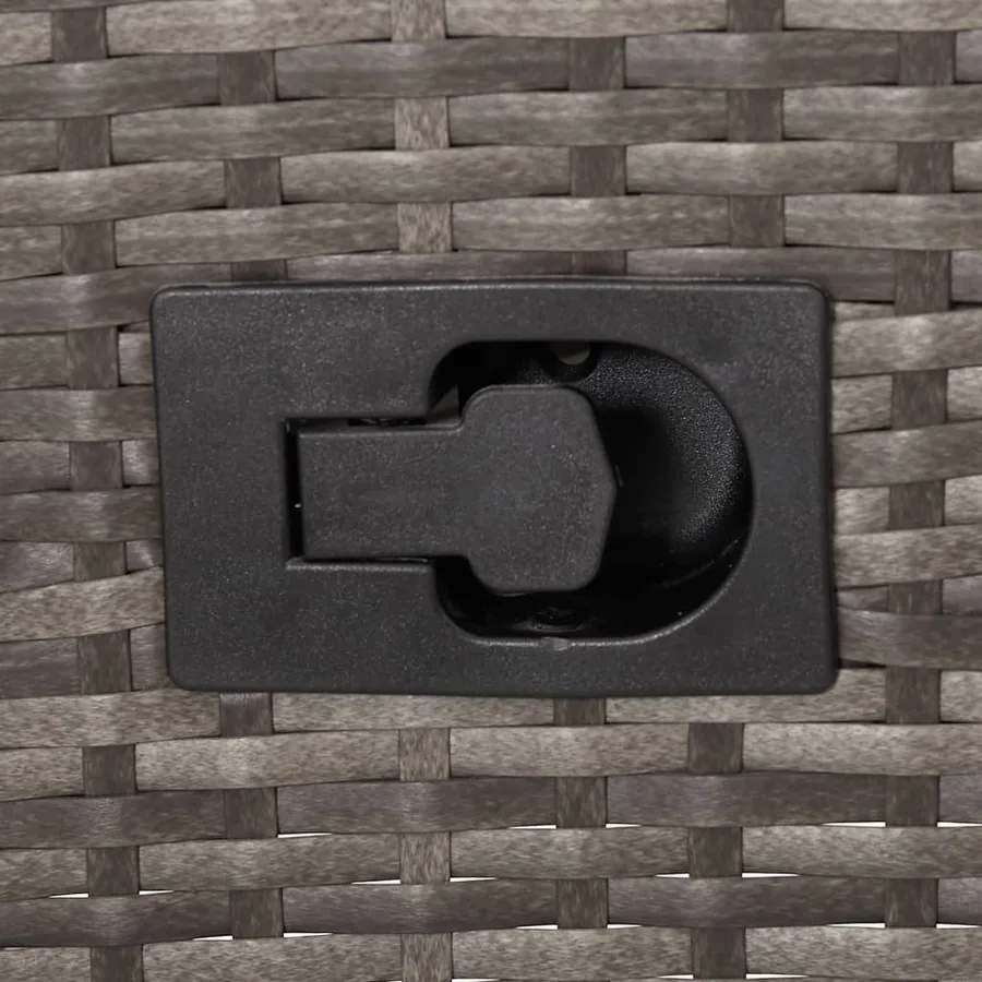 Ensemble à manger d'extérieur 9pcs coussins Résine tressée Gris - 9