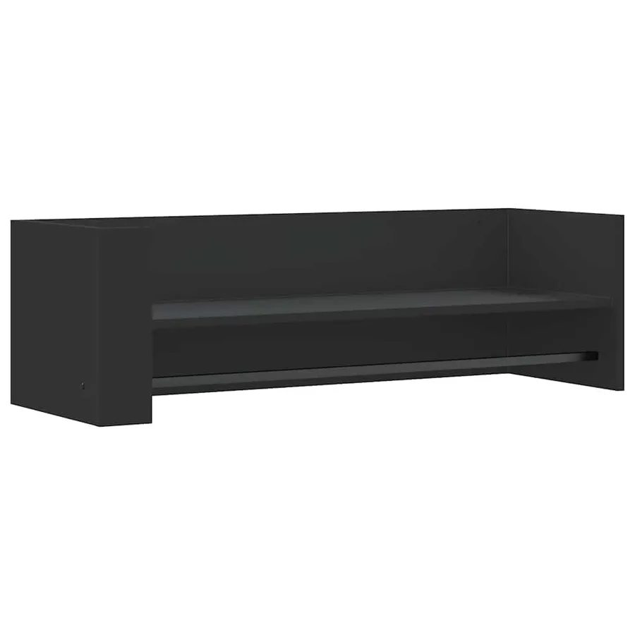 Étagère murale noir 100x35x30,5 cm bois d'ingénierie - 2