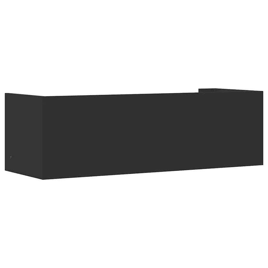 Étagère murale noir 100x35x30,5 cm bois d'ingénierie - 6