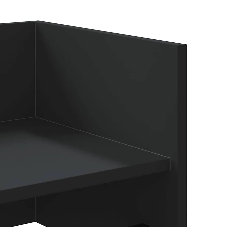 Étagère murale noir 100x35x30,5 cm bois d'ingénierie - 7
