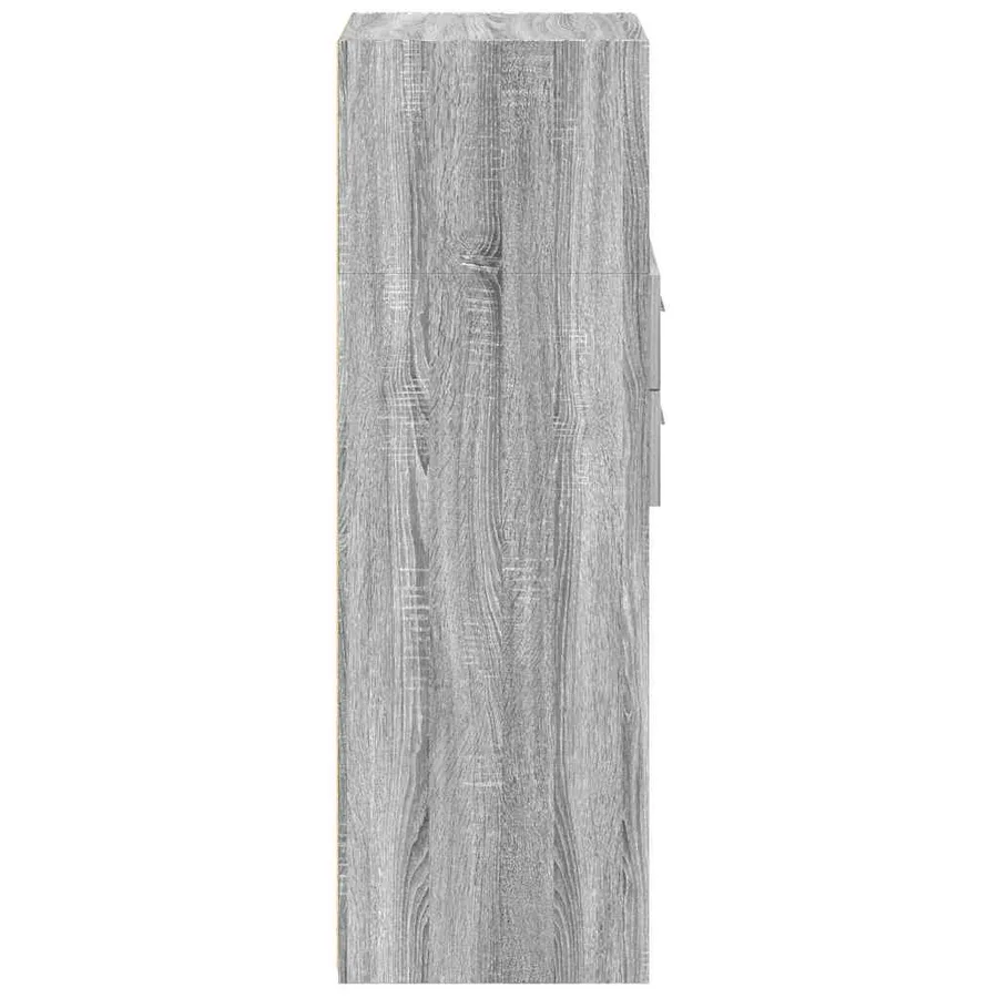 Buffet haut sonoma gris 50x42,5x124 cm bois d'ingénierie - 5