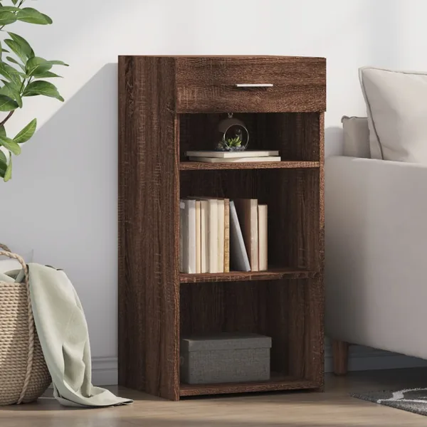 Buffet chêne marron 45x42,5x93 cm bois d'ingénierie