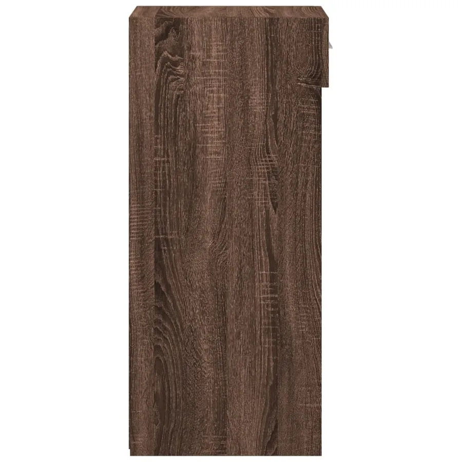 Buffet chêne marron 45x42,5x93 cm bois d'ingénierie - 5