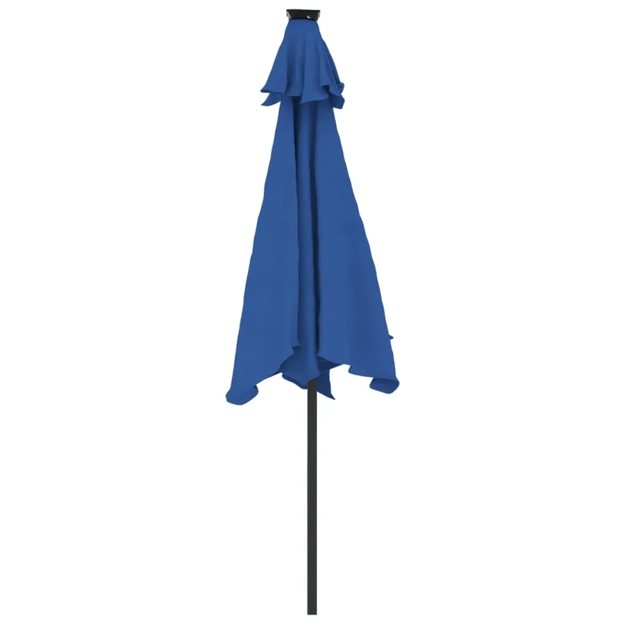 Parasol de jardin avec mât en acier bleu azuré 225x225x212 cm - 6
