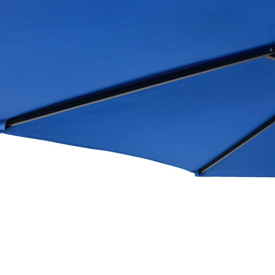 Parasol de jardin avec mât en acier bleu azuré 225x225x212 cm - 8
