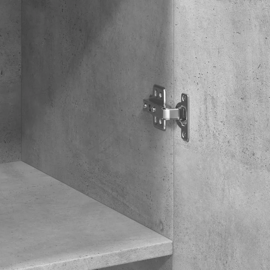 Armoire de rangement gris béton 70x42,5x225cm bois d'ingénierie - 9