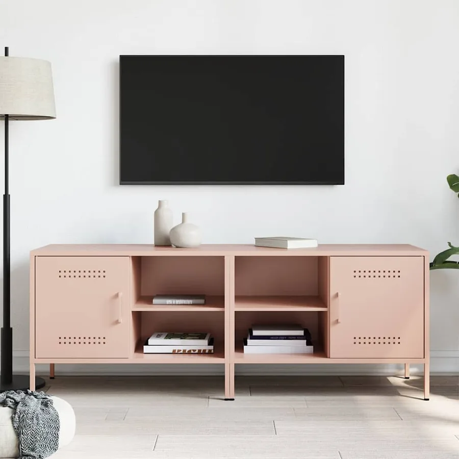 Meubles TV 2 pcs rose 68x39x50,5 cm acier - 3