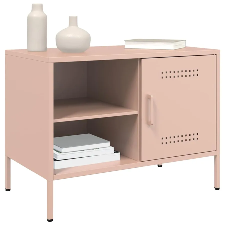 Meubles TV 2 pcs rose 68x39x50,5 cm acier - 4