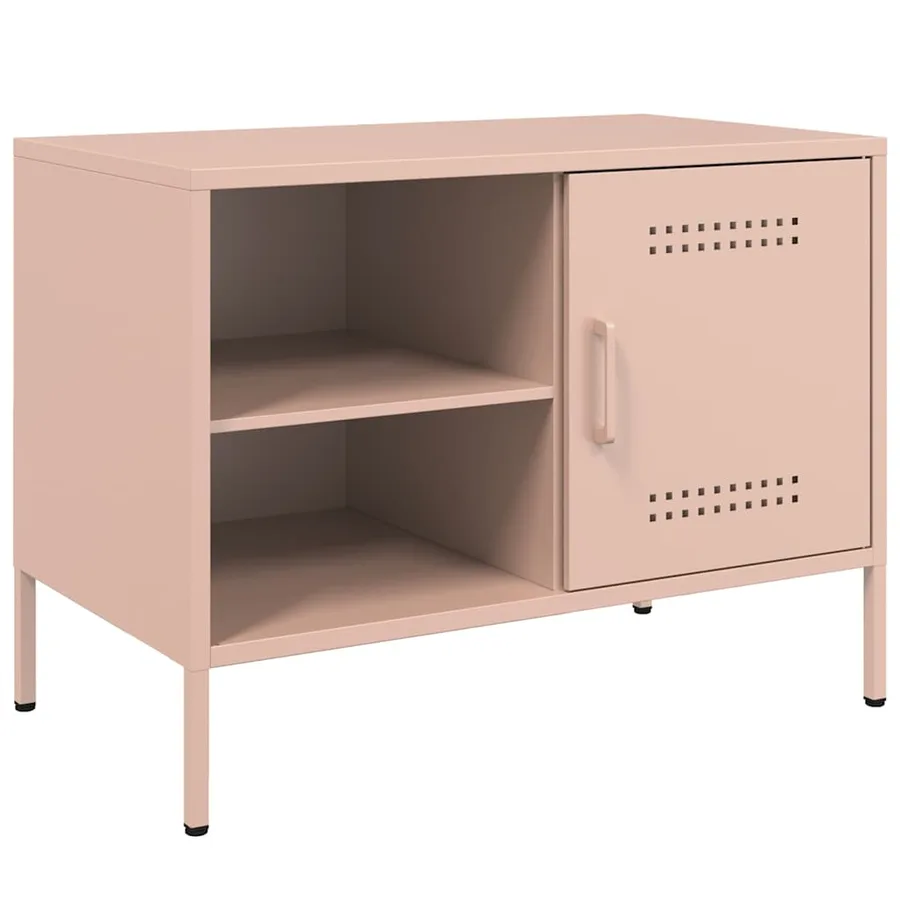 Meubles TV 2 pcs rose 68x39x50,5 cm acier - 6