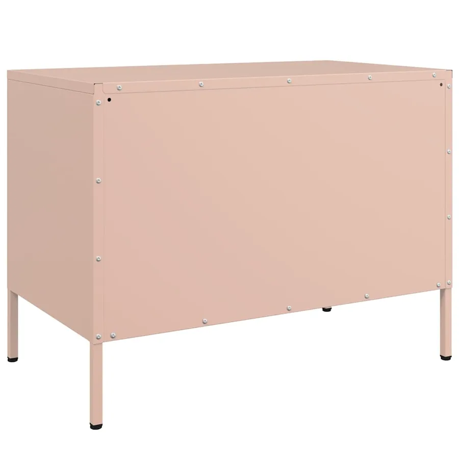 Meubles TV 2 pcs rose 68x39x50,5 cm acier - 9