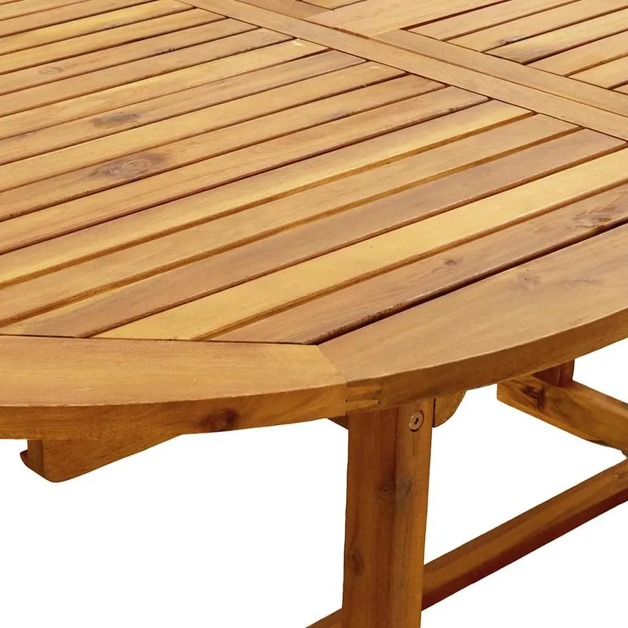 Ensemble à manger de jardin 9pcs bois d'acacia solide textilène - 10