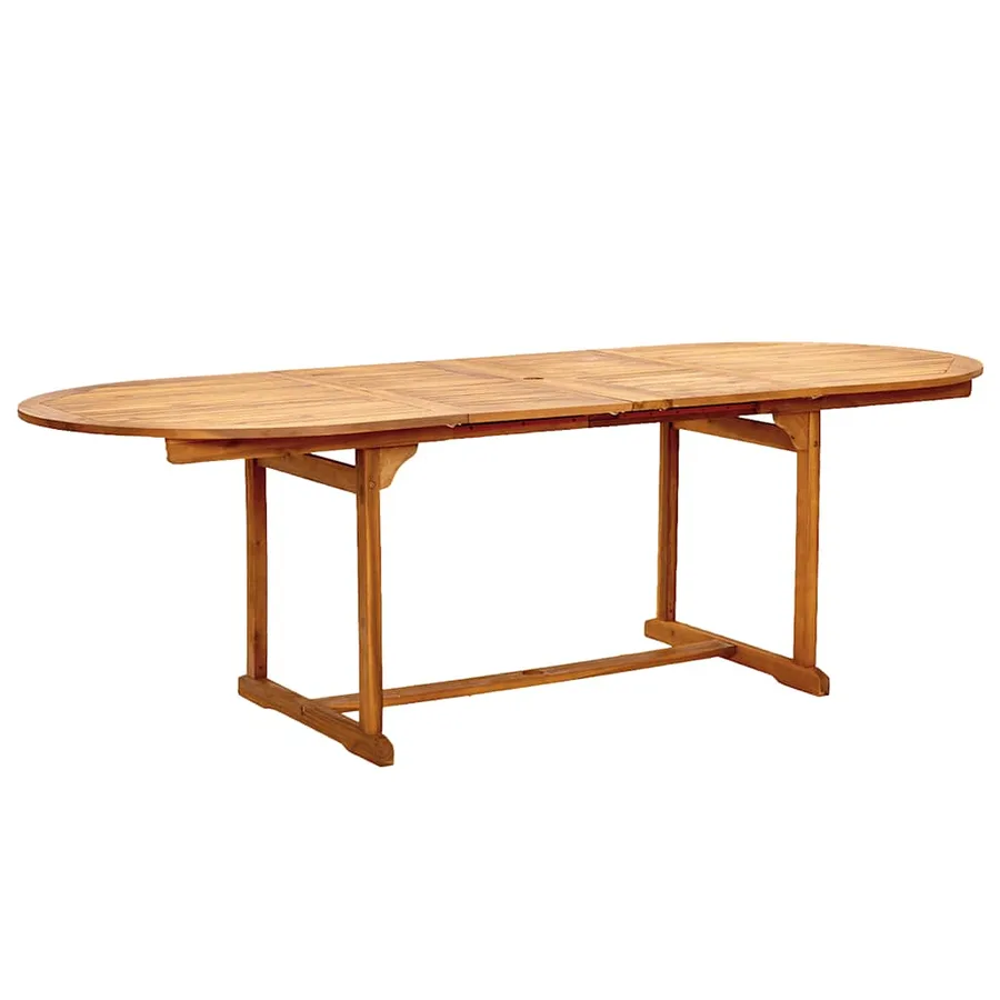 Ensemble à manger de jardin 9pcs bois d'acacia solide textilène - 3