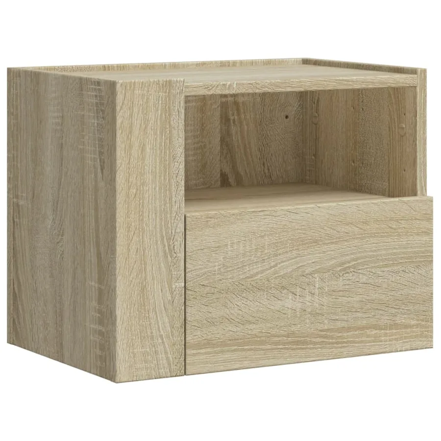 Tables de chevet murales 2 pcs chêne sonoma 45x30x35 cm - 5