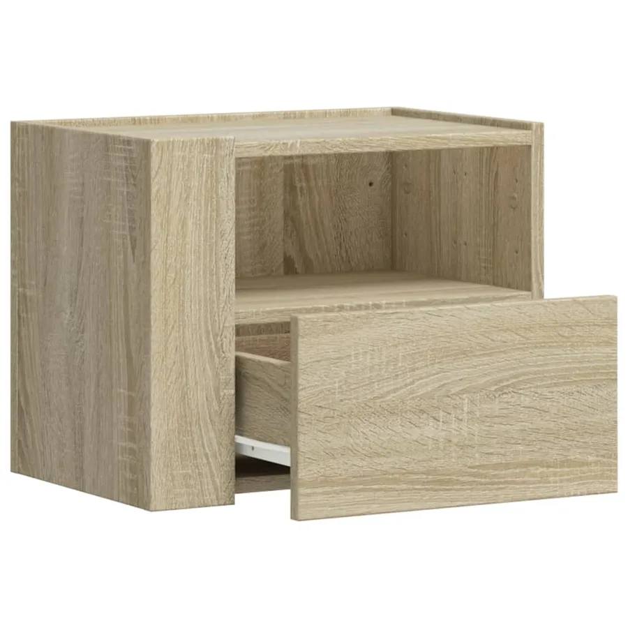 Tables de chevet murales 2 pcs chêne sonoma 45x30x35 cm - 8