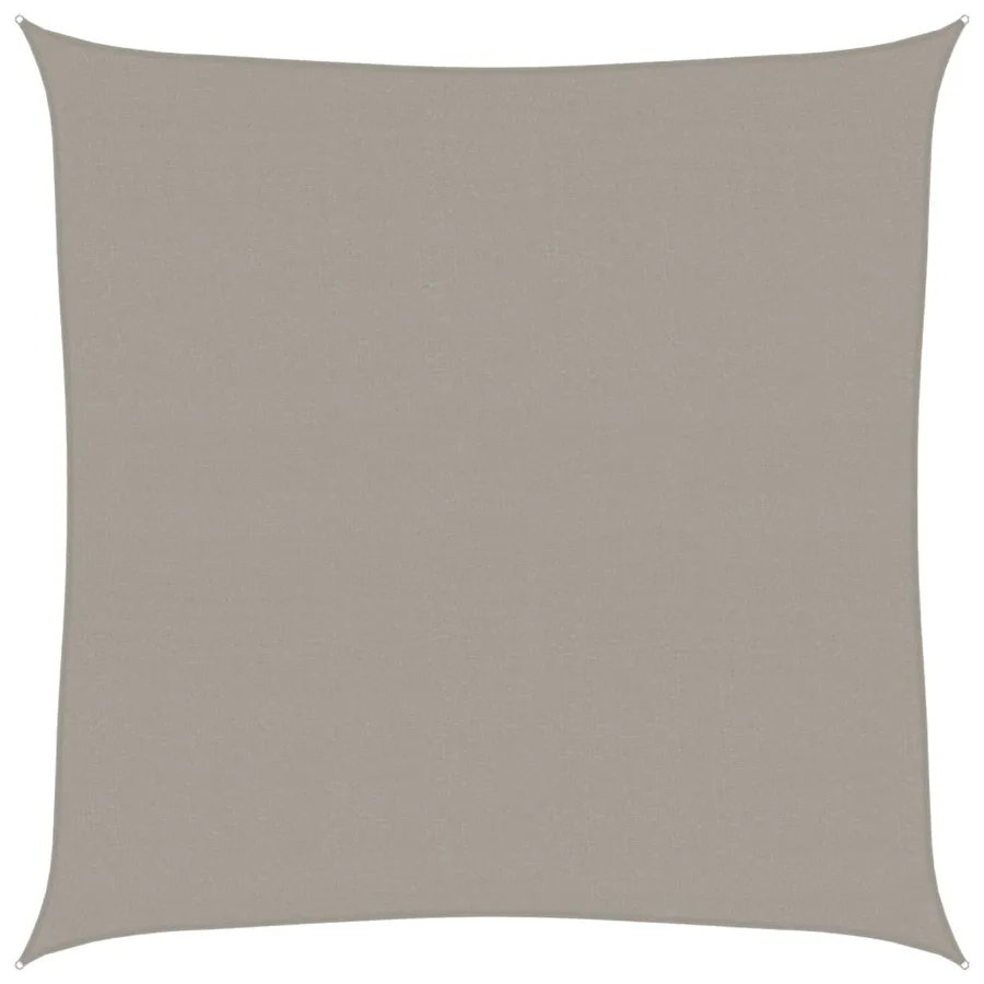 Voile d'ombrage 160 g/m² carré gris clair 6x6 m PEHD - 2