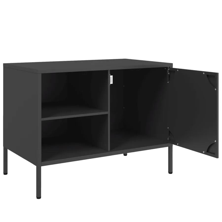 Meubles TV 2 pcs noir 68x39x50,5 cm acier - 10