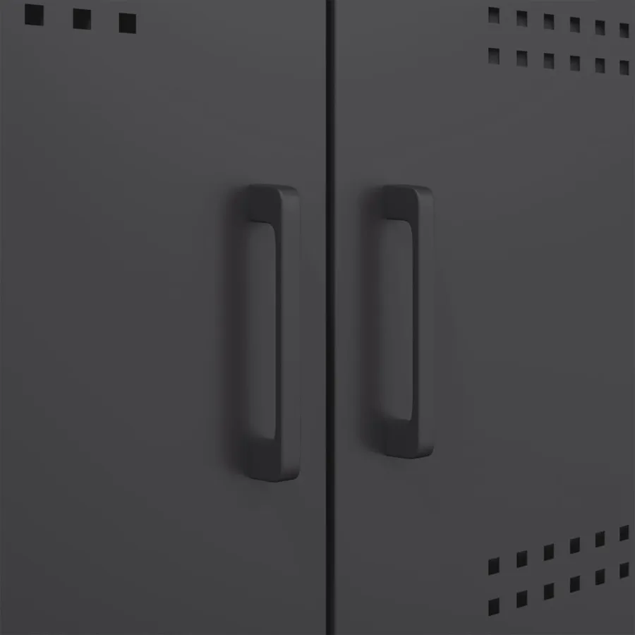 Meubles TV 2 pcs noir 68x39x50,5 cm acier - 13