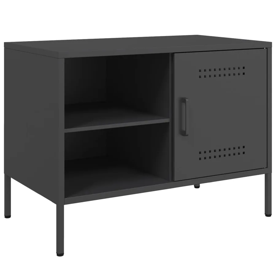 Meubles TV 2 pcs noir 68x39x50,5 cm acier - 6
