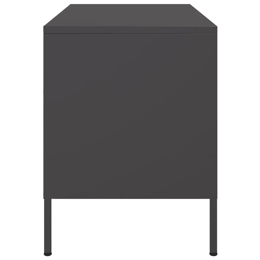 Meubles TV 2 pcs noir 68x39x50,5 cm acier - 8