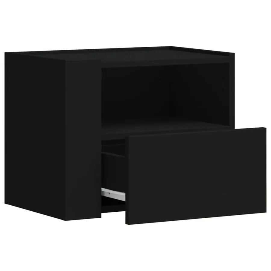 Tables de chevet murales 2 pcs noir 45x30x35 cm - 8