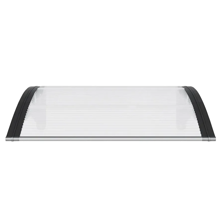 Auvent de porte Noir et transparent 100x75 cm Polycarbonate - 4