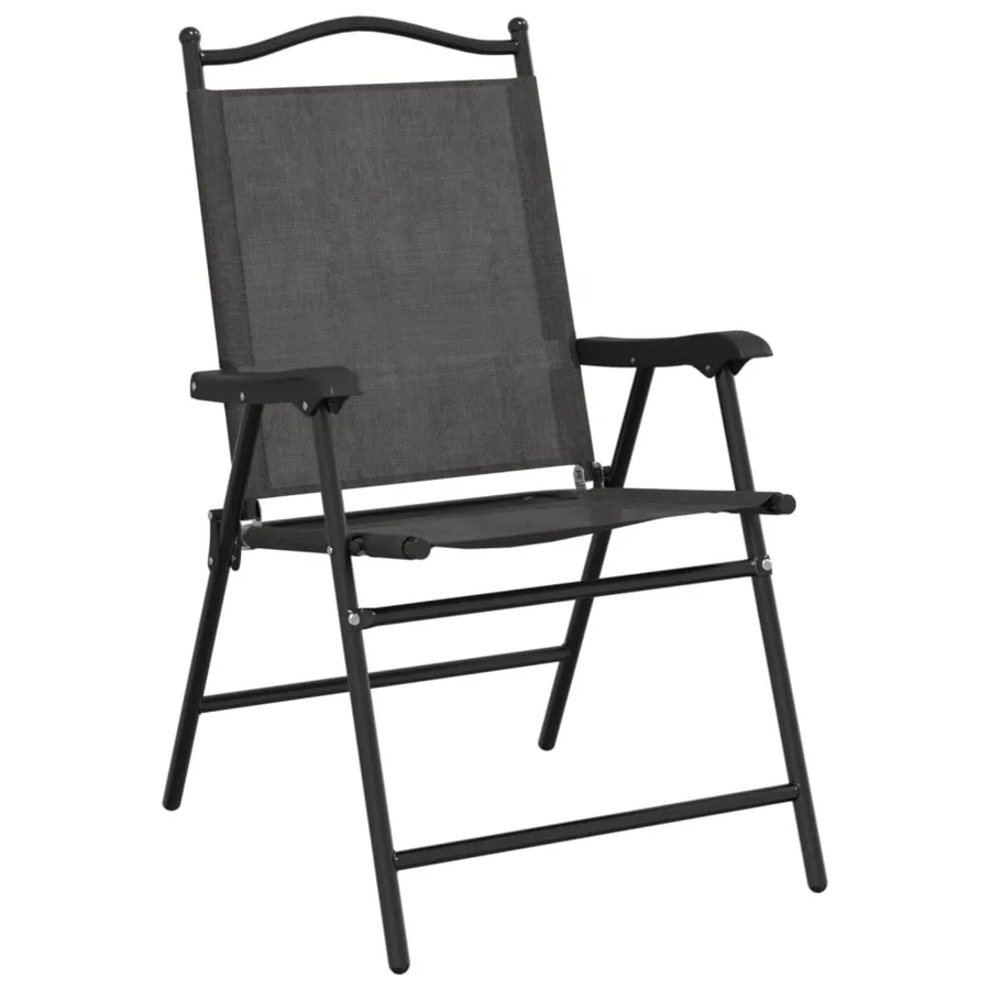 Chaises de jardin pliables lot de 4 en acier et textilène - 4
