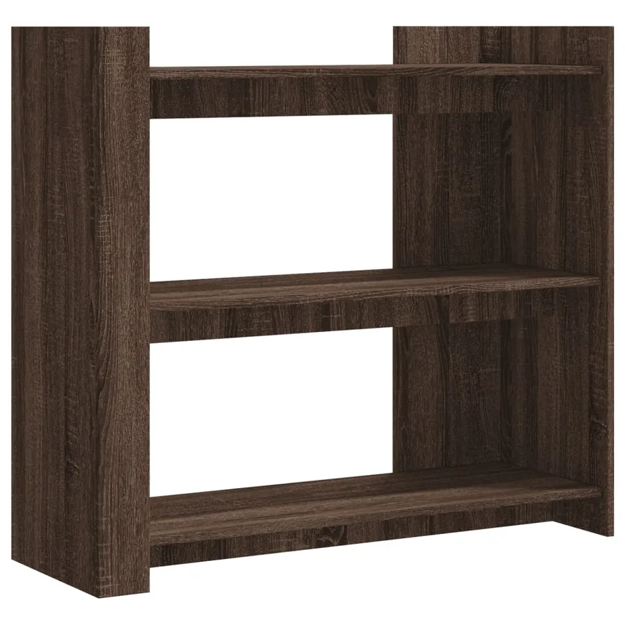Table console chêne marron 100x35x90 cm bois d'ingénierie - 2