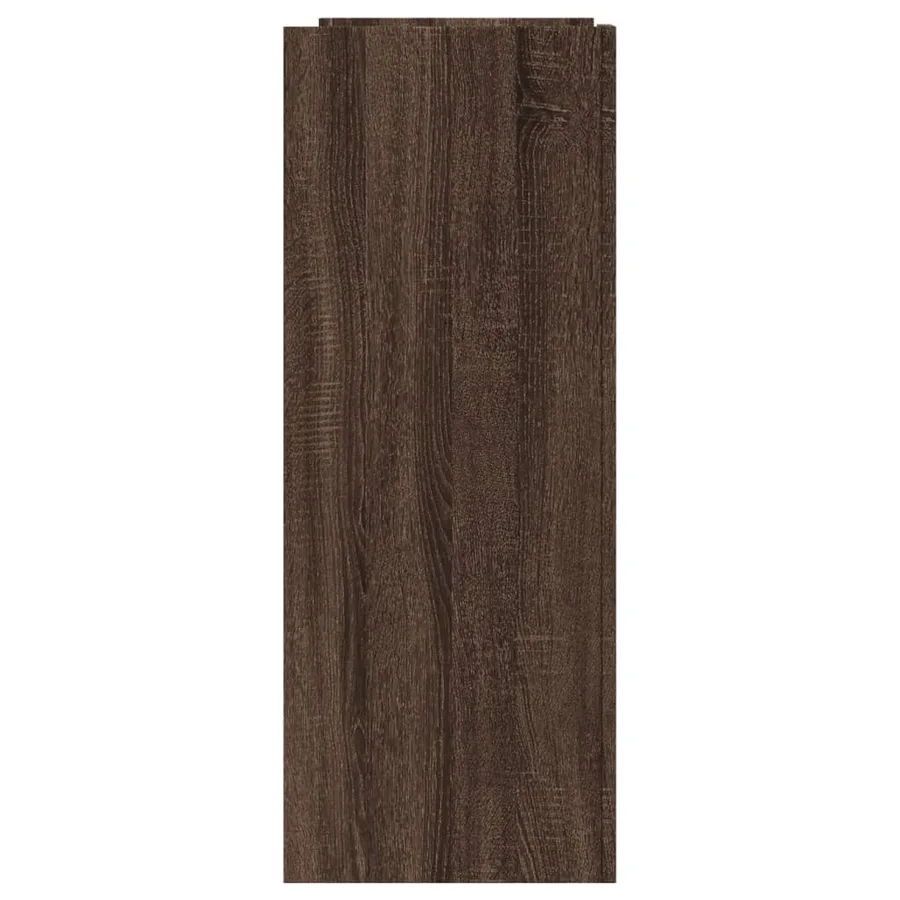 Table console chêne marron 100x35x90 cm bois d'ingénierie - 5