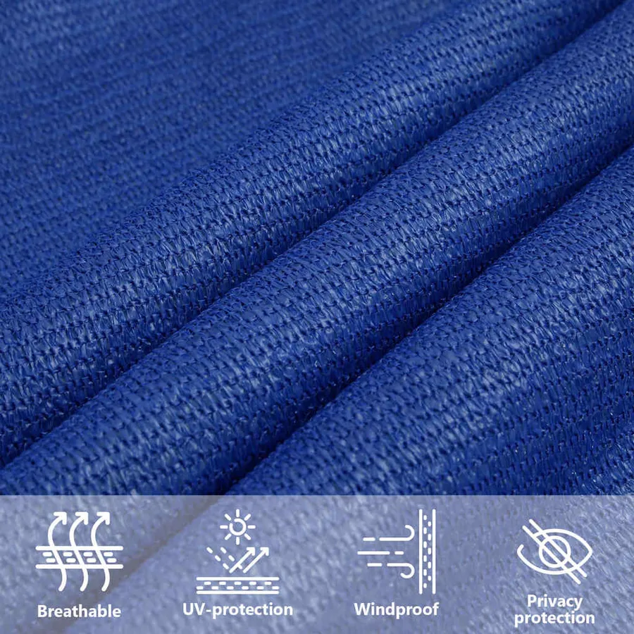 Voile d'ombrage 160 g/m² rectangulaire bleu 2,5x5 m PEHD - 11