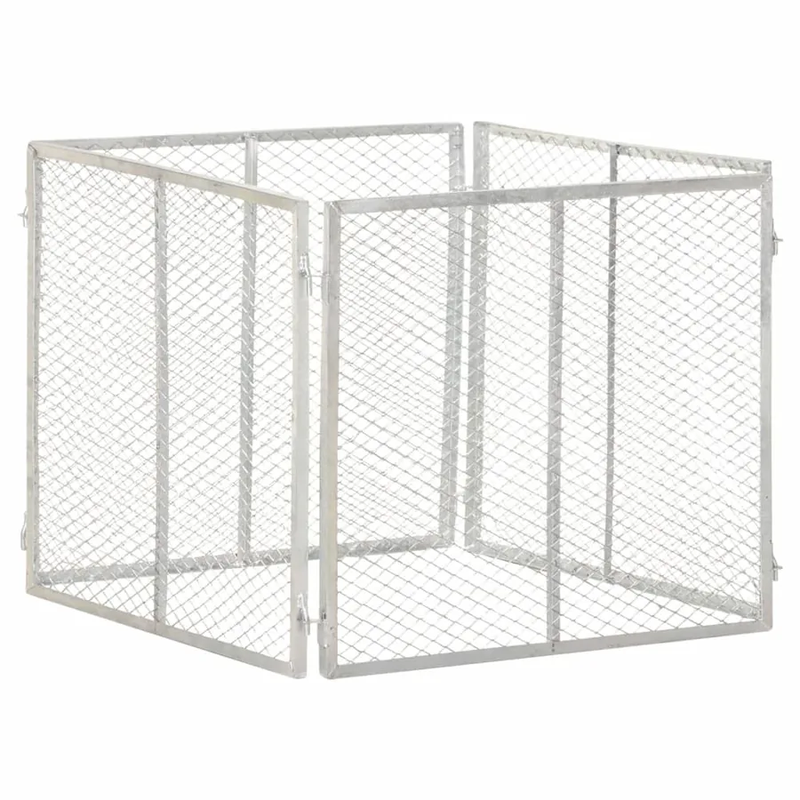 Garden composter 85x85x70 cm Galvanised iron