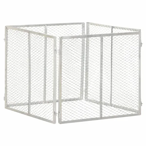 Garden composter 85x85x70 cm Galvanised iron