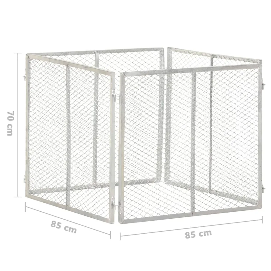 Composteur de jardin 85x85x70 cm Fer galvanisé - 6