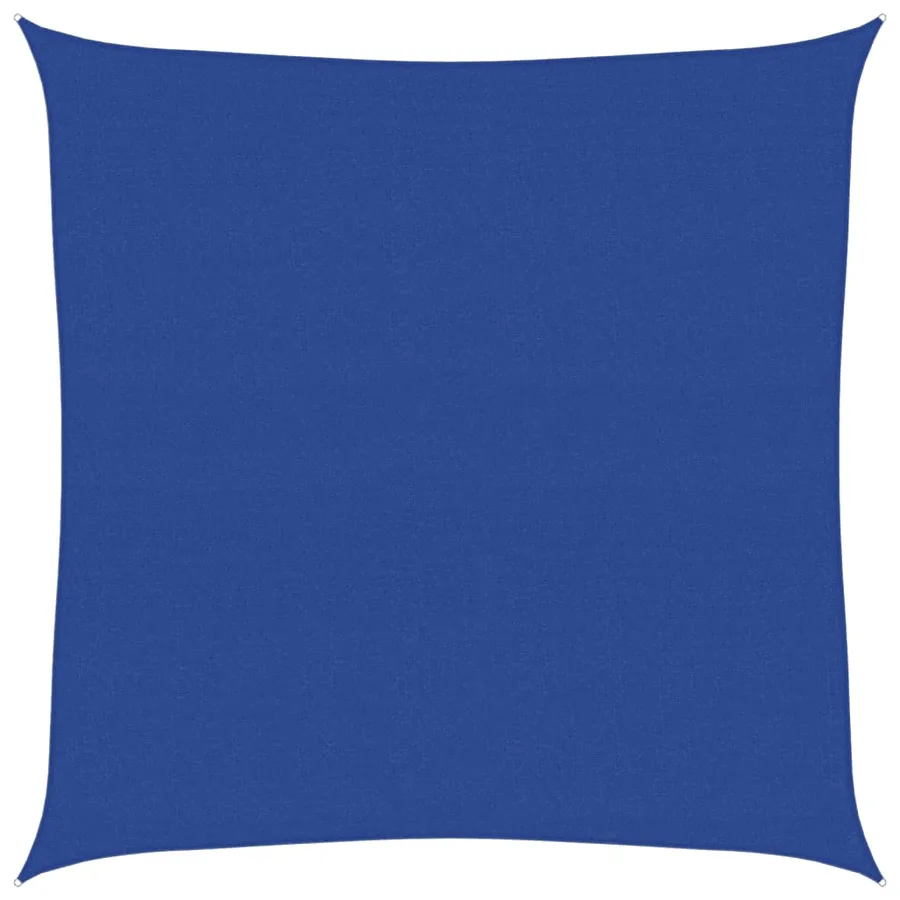 Voile d'ombrage 160 g/m² carré bleu 4x4 m PEHD - 2
