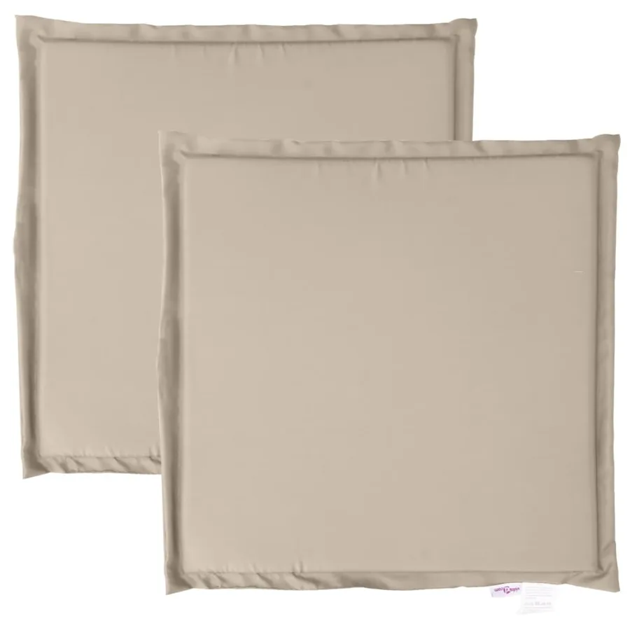 Coussins de siège de jardin lot de 2 taupe 45x45x2 cm carré - 2