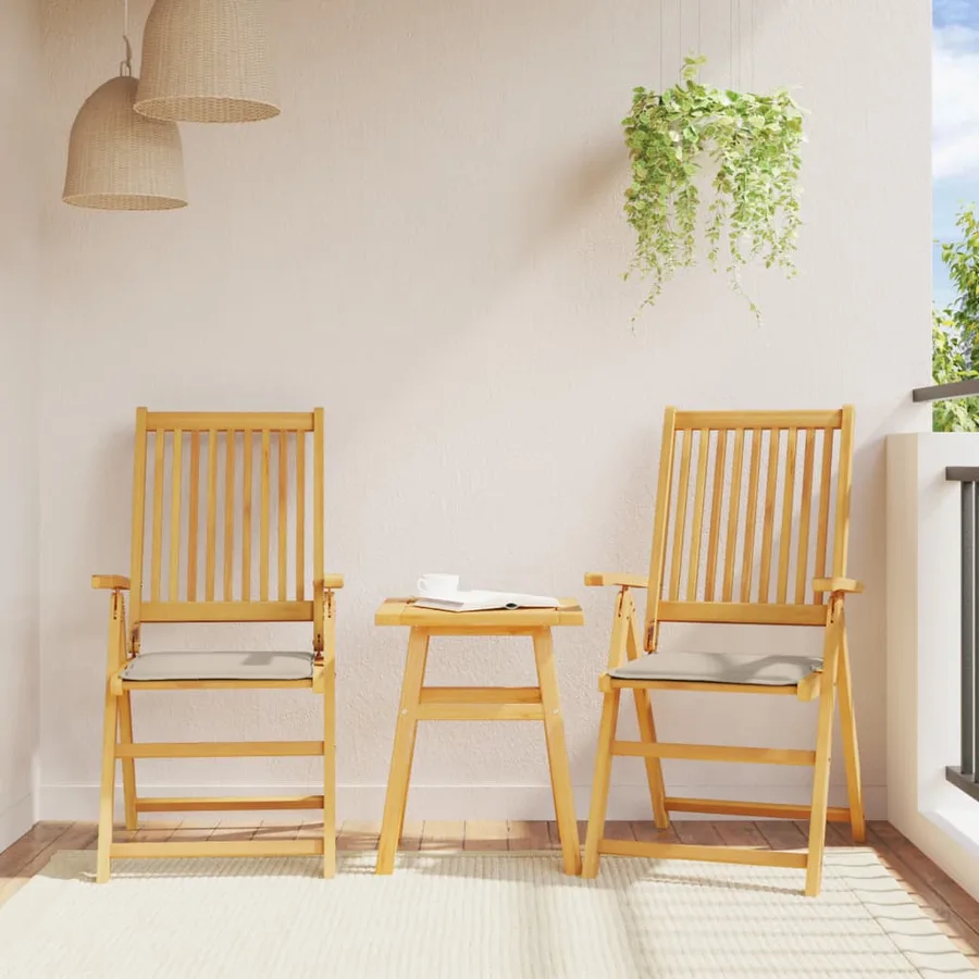 Coussins de siège de jardin lot de 2 taupe 45x45x2 cm carré - 3
