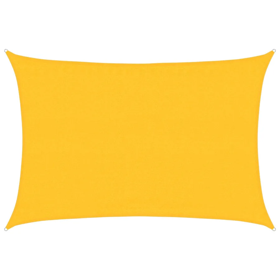 Voile d'ombrage 160 g/m² rectangulaire jaune 3,5x5 m PEHD - 2