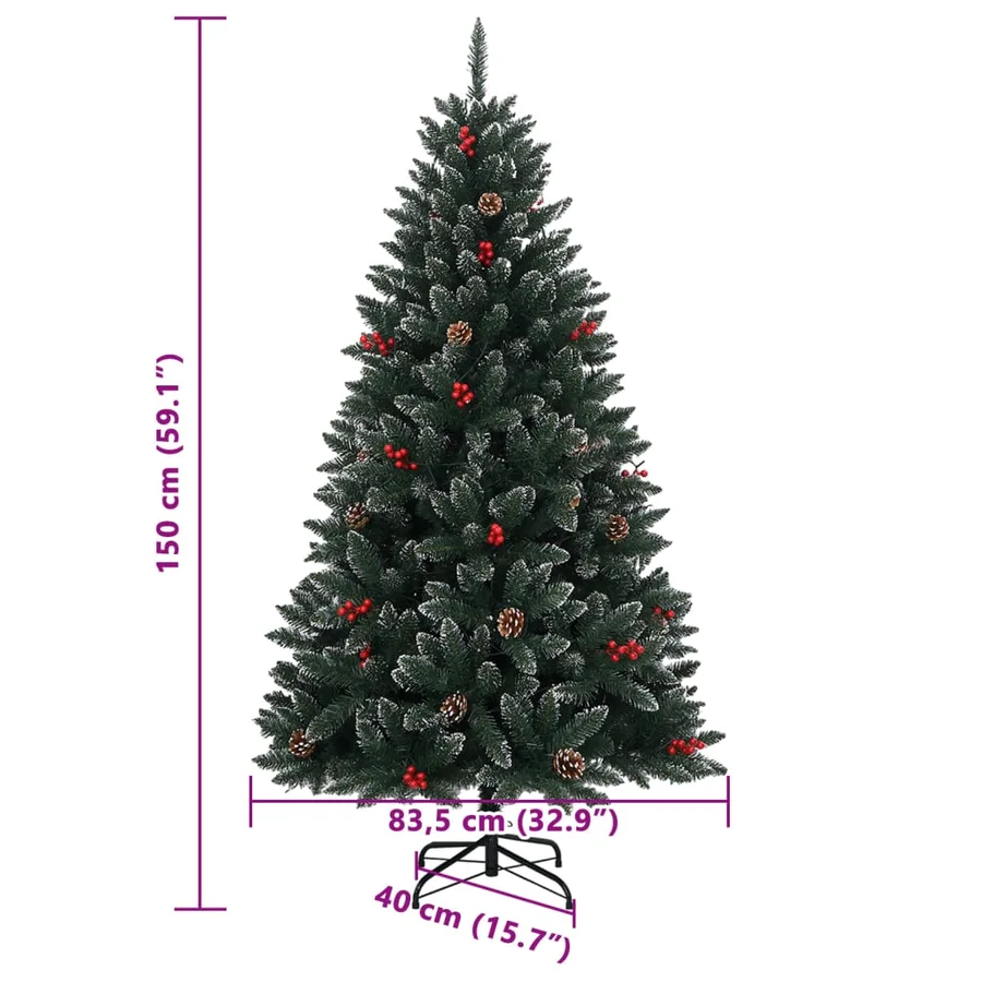 Sapin de Noël artificiel 150 LED 150 cm - 12