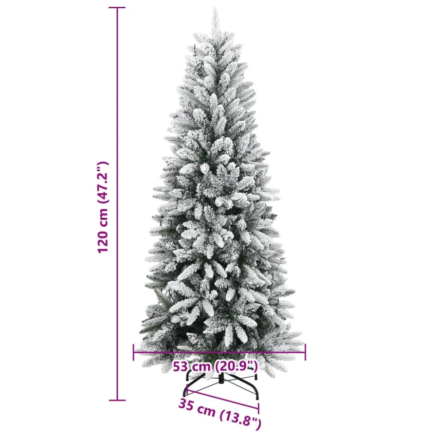 Sapin de Noël artificiel 150 LED et flocon de neige 120 cm - 12