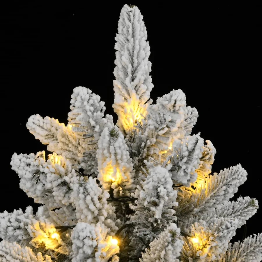 Sapin de Noël artificiel 150 LED et flocon de neige 120 cm - 7