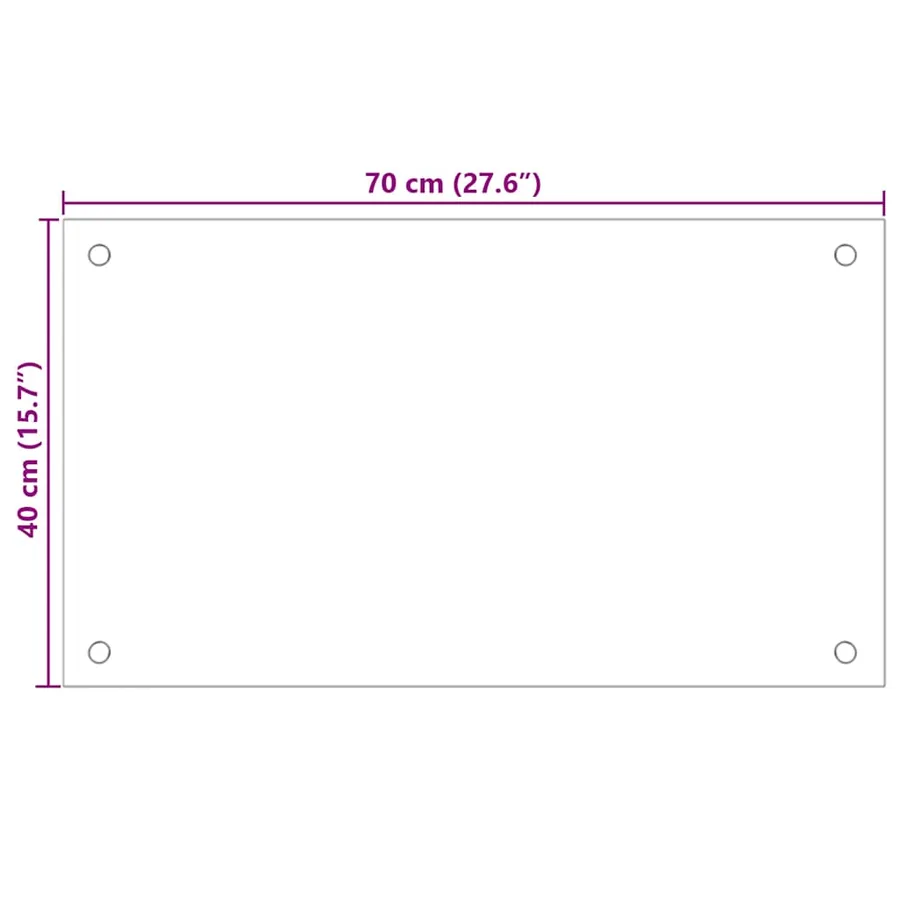 Dosserets de cuisine 2 pcs transparent 70x40 cm verre trempé - 10
