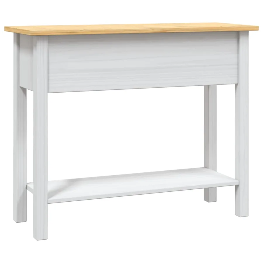 Table console Gamme Corona Pin mexicain Blanc 90x34,5x73 cm - 6