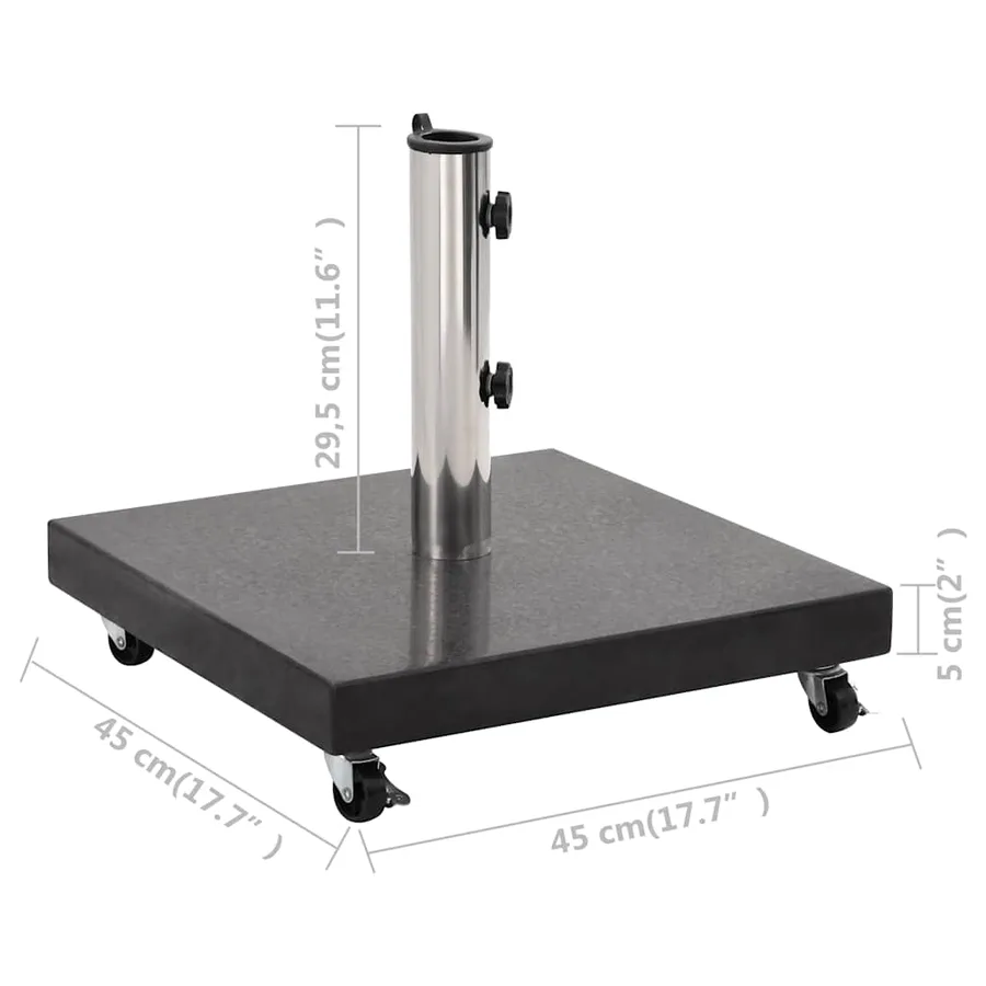 Parasol base Granite 30 kg Square Black - 8