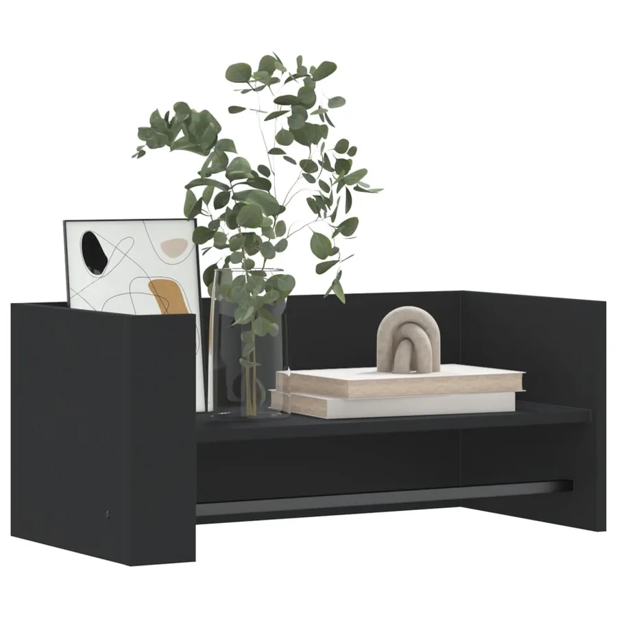 Étagère murale noir 70,5x35x30,5 cm bois d'ingénierie - 3