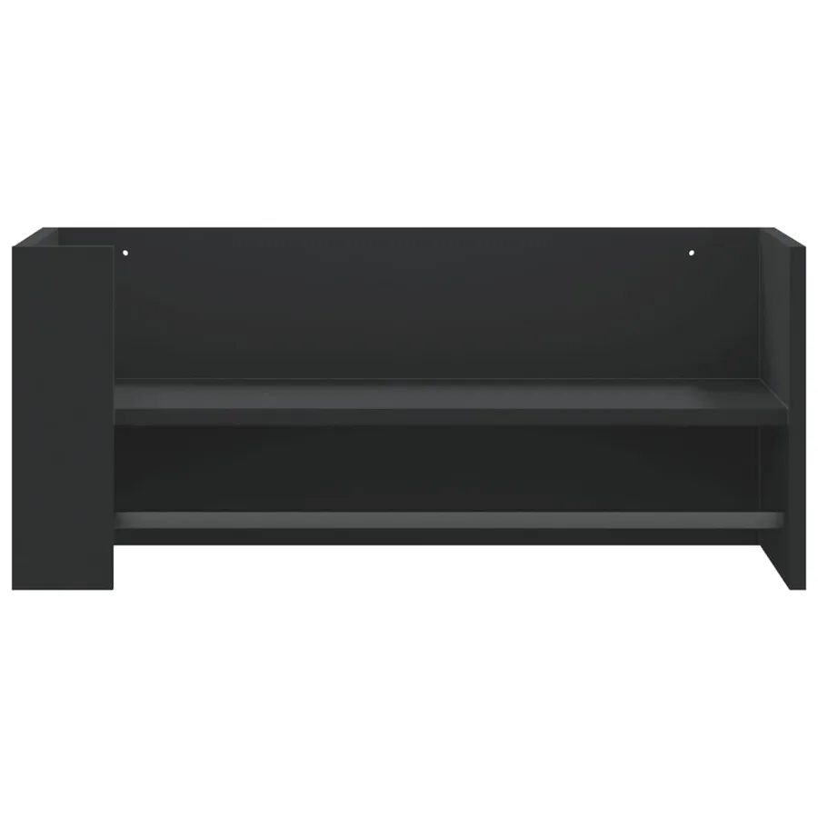 Étagère murale noir 70,5x35x30,5 cm bois d'ingénierie - 4