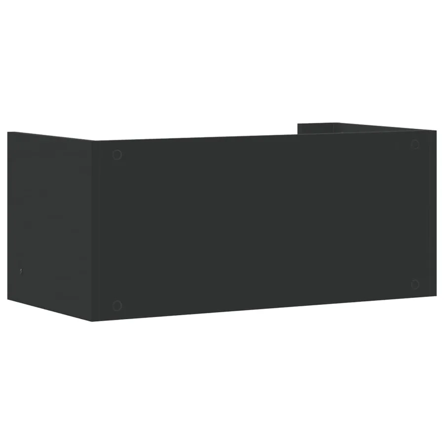 Étagère murale noir 70,5x35x30,5 cm bois d'ingénierie - 6