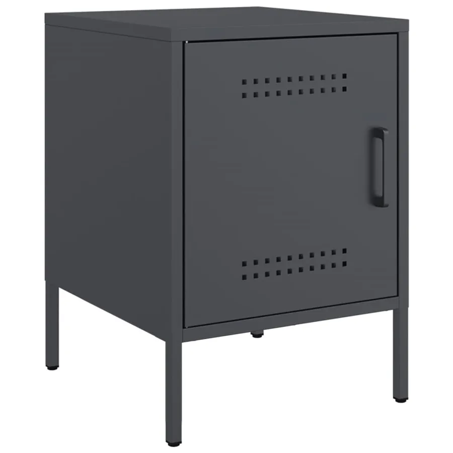 Tables de chevet 2 pcs anthracite 36x39x50,5 cm acier - 5