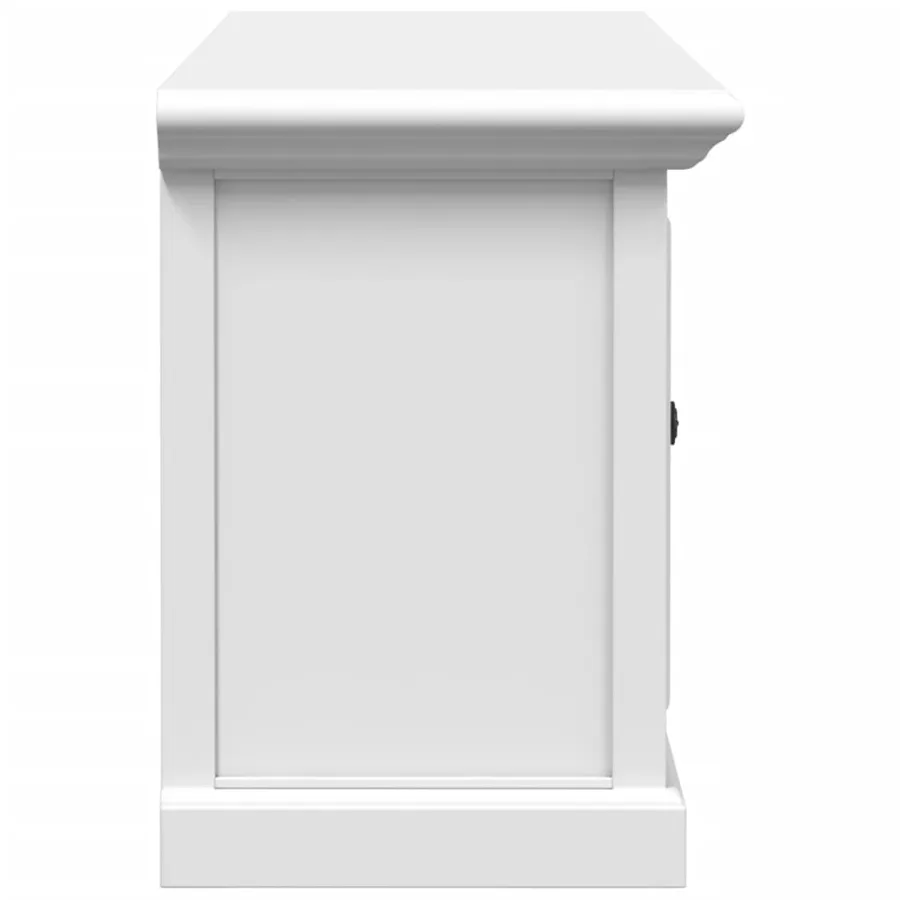 Meuble TV blanc 110x30x41 cm bois d'ingénierie - 6