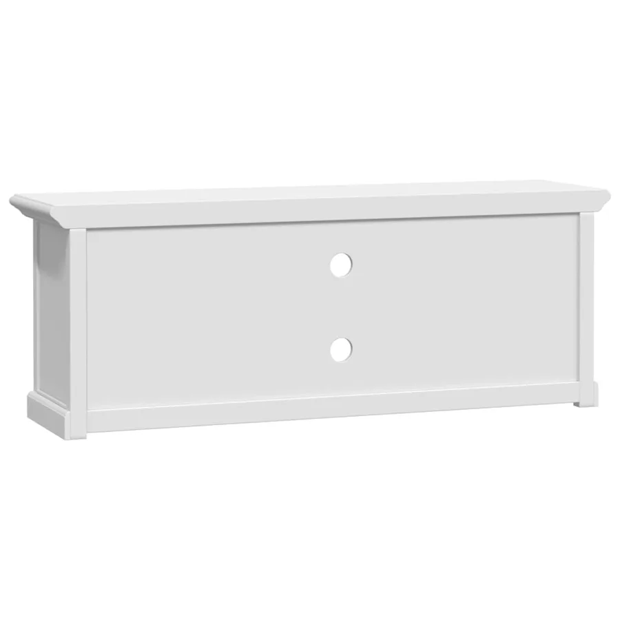 Meuble TV blanc 110x30x41 cm bois d'ingénierie - 7