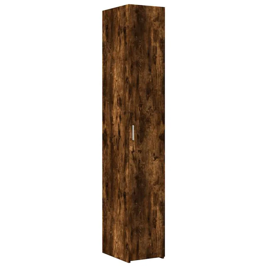 Armoire de rangement mince chêne fumé 30x42,5x225 cm - 6